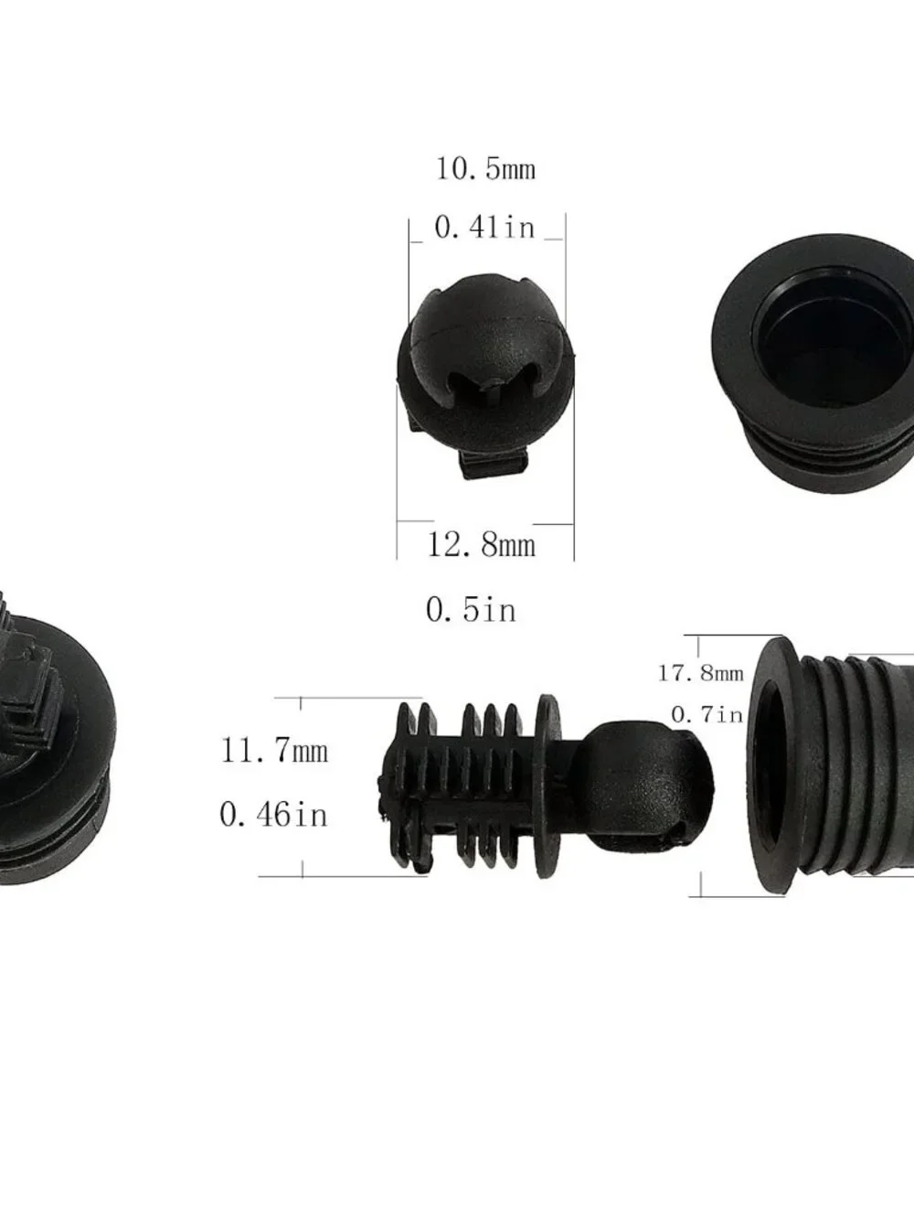 Speaker Grill Guide 24Pairs Black Plastic Ball and Socket Type Grill Guides Pegs